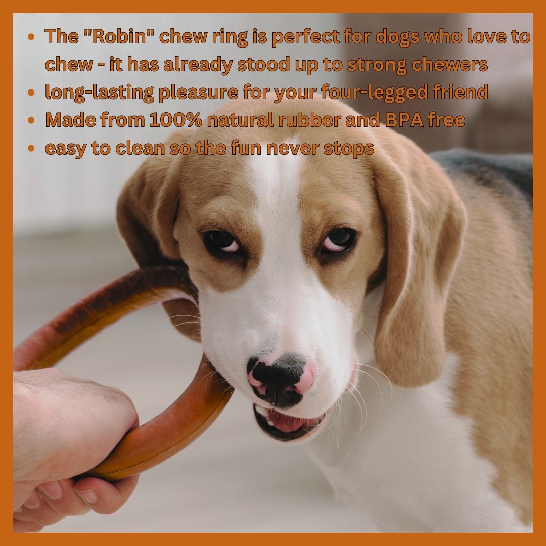 Chewing Toy Robin for Dogs - made from 100% Natural Rubber