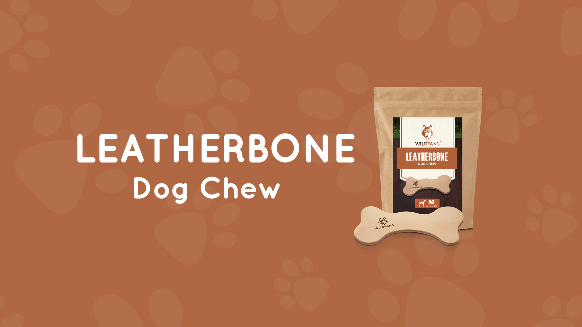 Leahter bone chewing bone for dogs